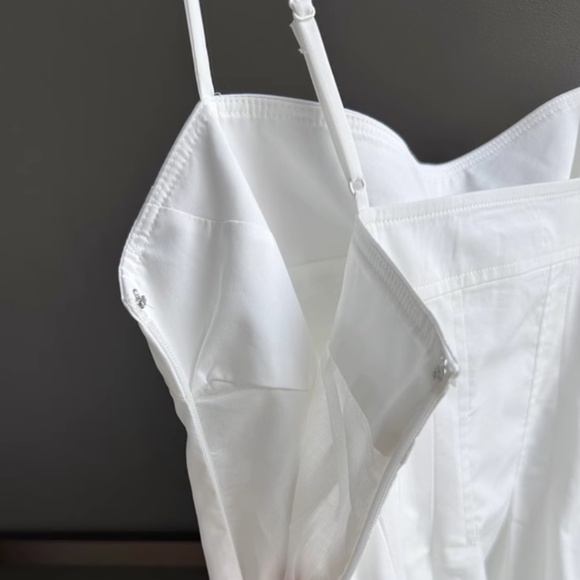 BEST SIMKHAI Kittiya Midi Dress - White Ivory Vacation Summer Causal Cotton - Picture 9 of 11